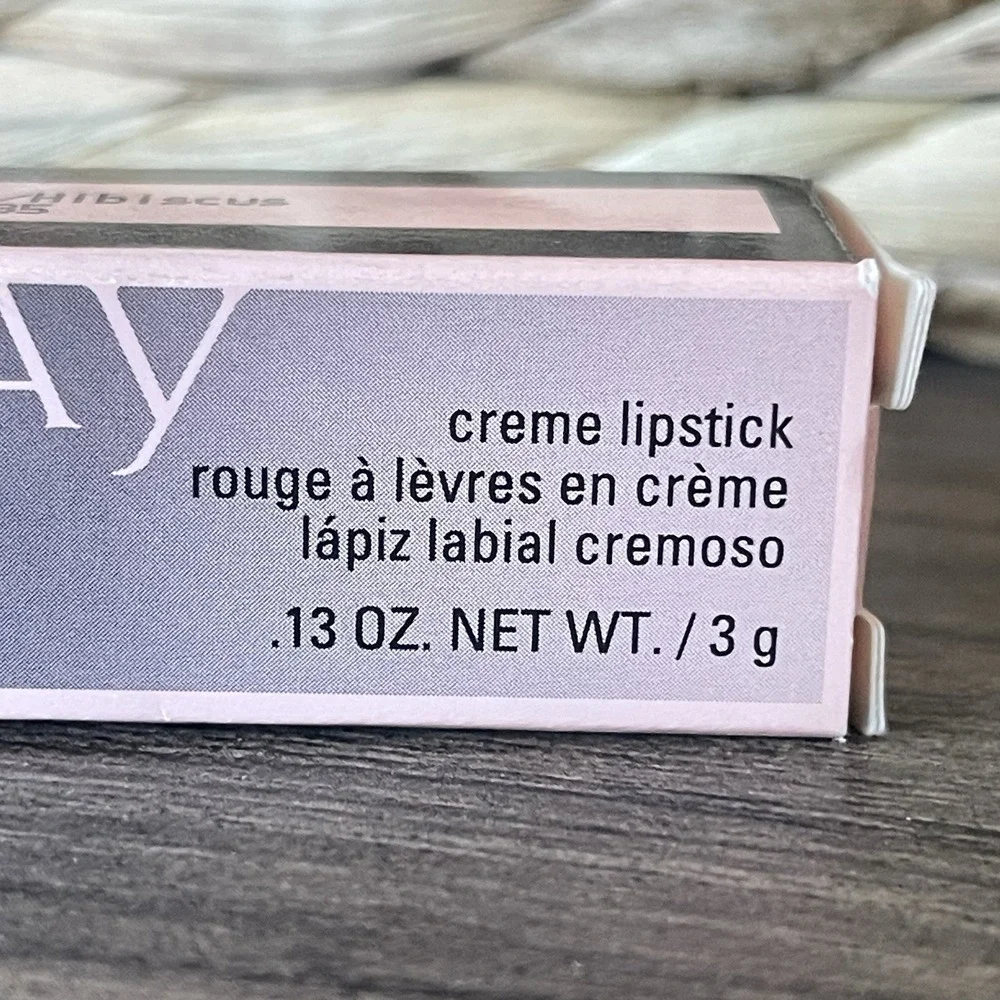 Mary Kay Creme Lipstick Hibiscus .13 oz Tube‎ 014385 Light Pink/Black Box Vtg